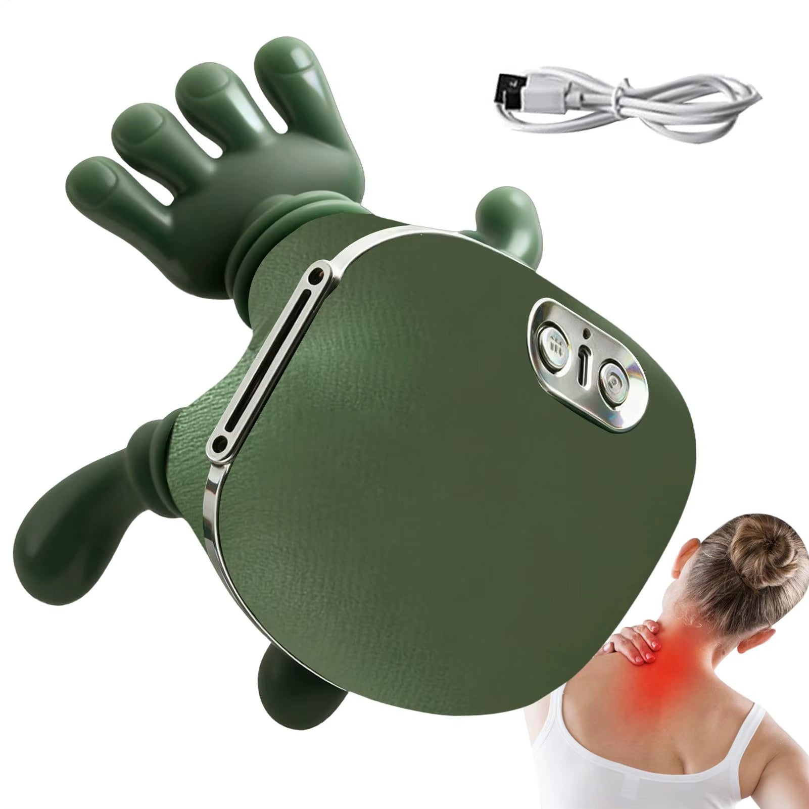 2025 NEW Finger Pressure Neck Massager Heated Back and Shoulder Massager Electric Kneadings Neck Deep Massage Muscle Relax